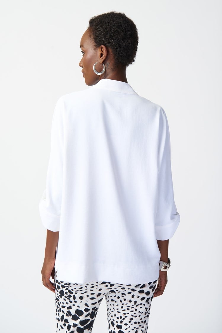 Woven Boxy Top with Dolman Sleeves- Vanilla