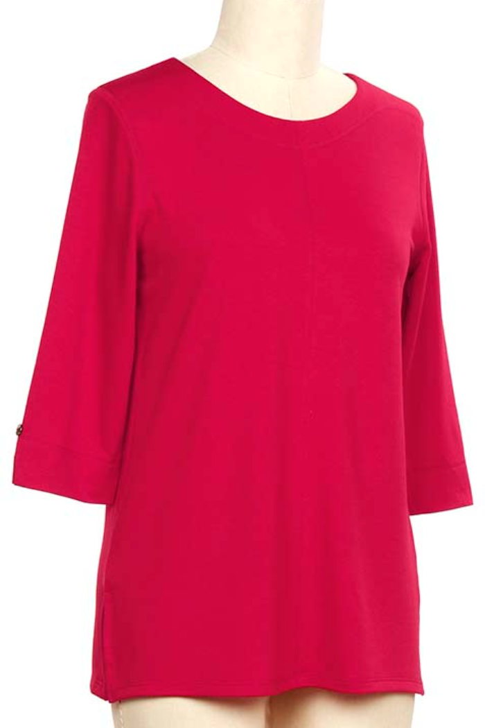 3/4 Slv Kendyl Solid Top