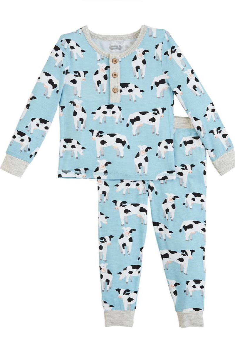 Blue Cow Pj Set