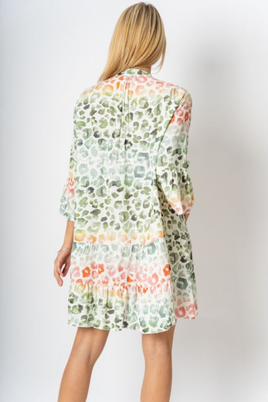 Baby Doll Cheetah Print Multi-Color Dress