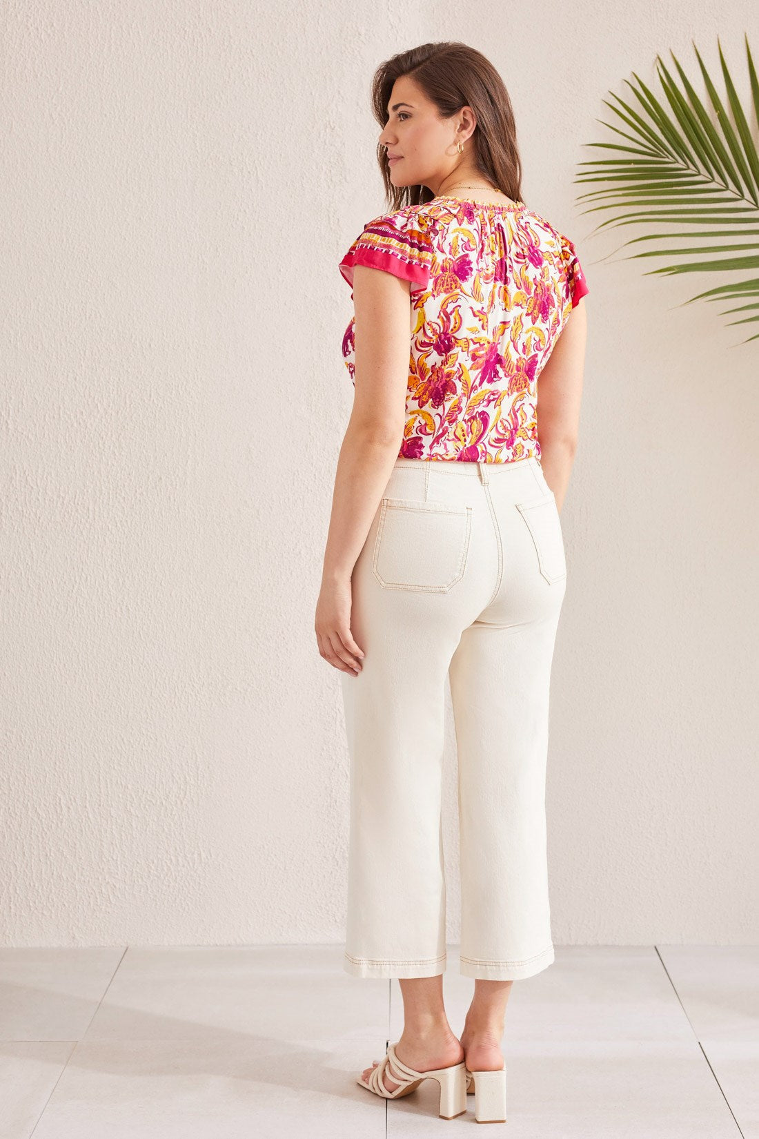 Brooke High Rise Wide Leg Jeans With Button Fly
