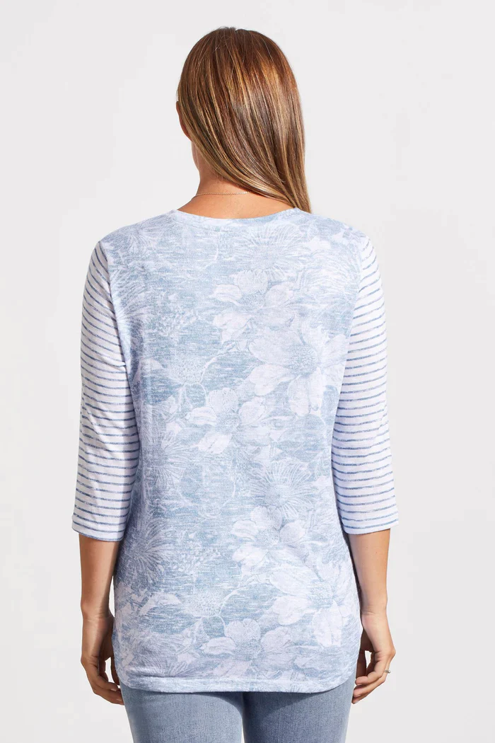 3/4 sleeve crew neck top