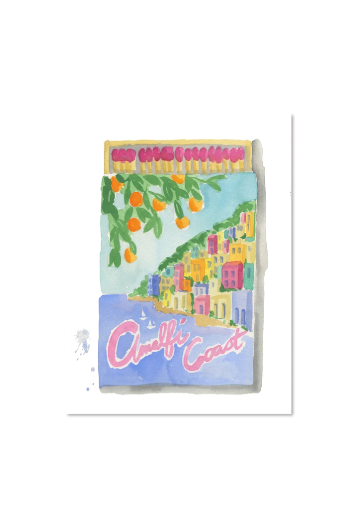 AMALFI COAST MATCHBOOK PRINT IN ACRYLIC FRAME