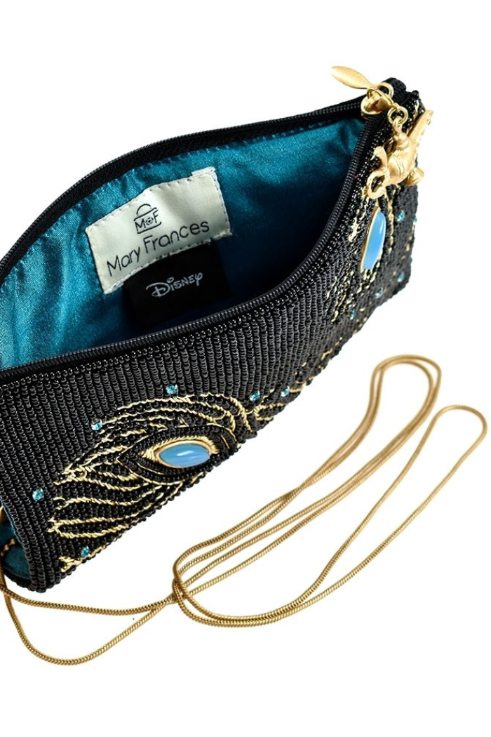 Aladdin-Shimmering Feathers Crossbody Clutch