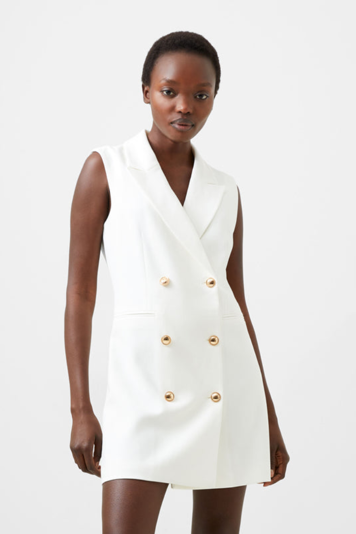Whisper Sleeveless Tux Dress- Summer White