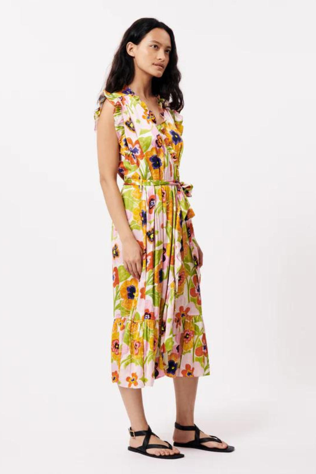 "Summer" S/L Wrap Front Dress