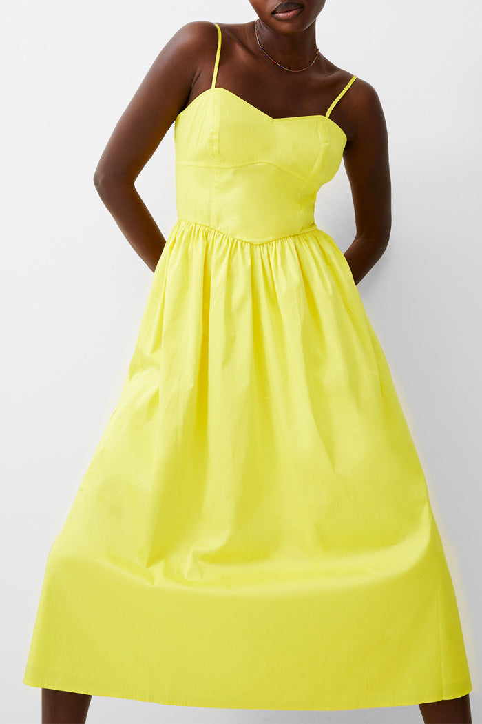 Poplin Strappy Midi Dress