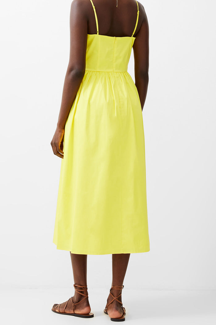 Poplin Strappy Midi Dress