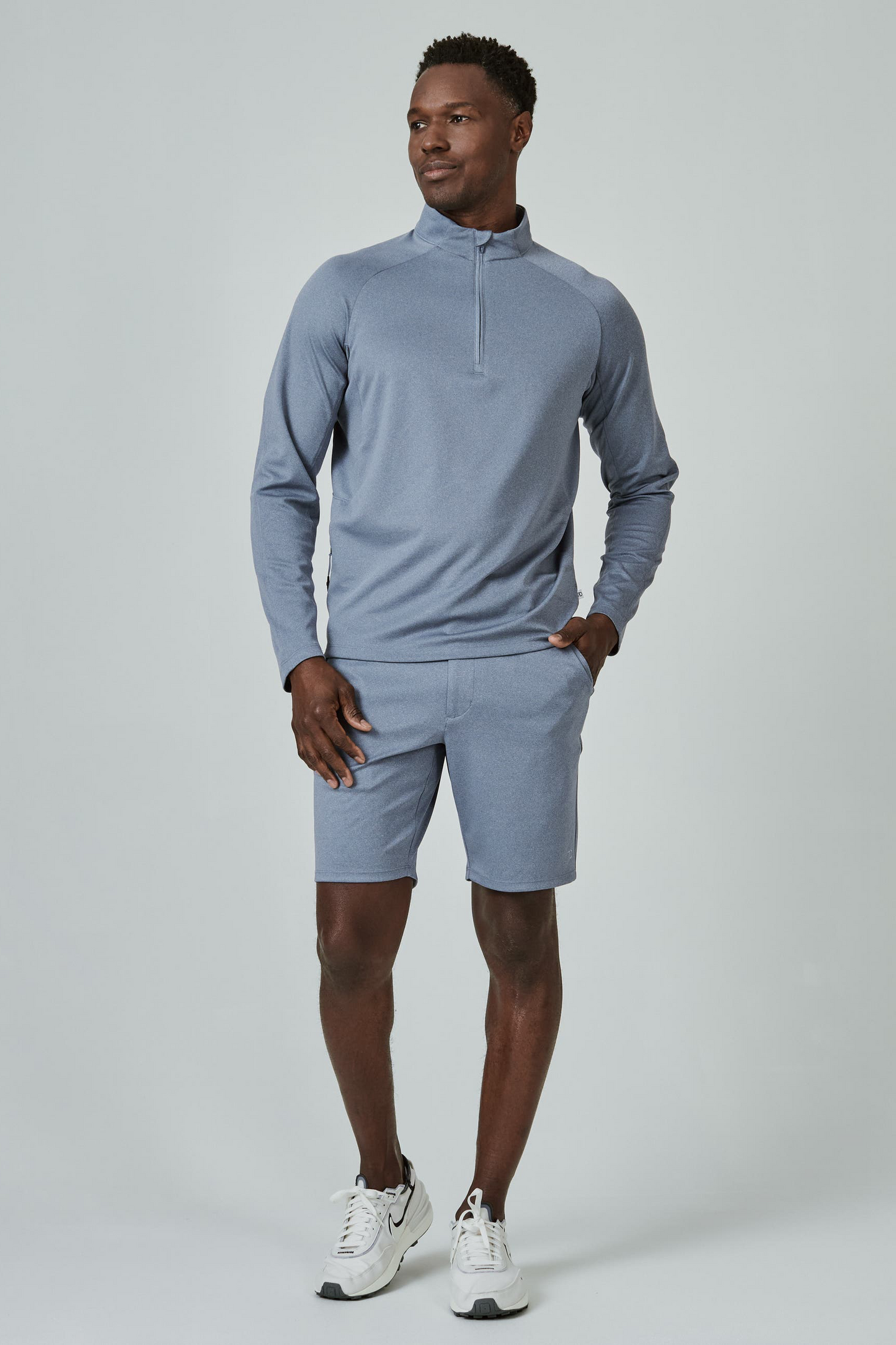 A Game Quarter Zip - Steel