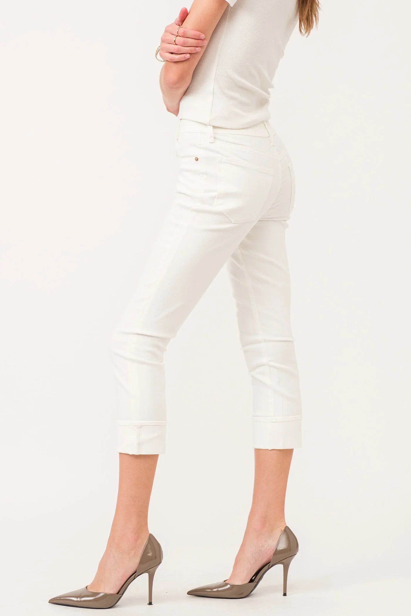 Blaire High Rise Cuffed Slim Straight Jeans