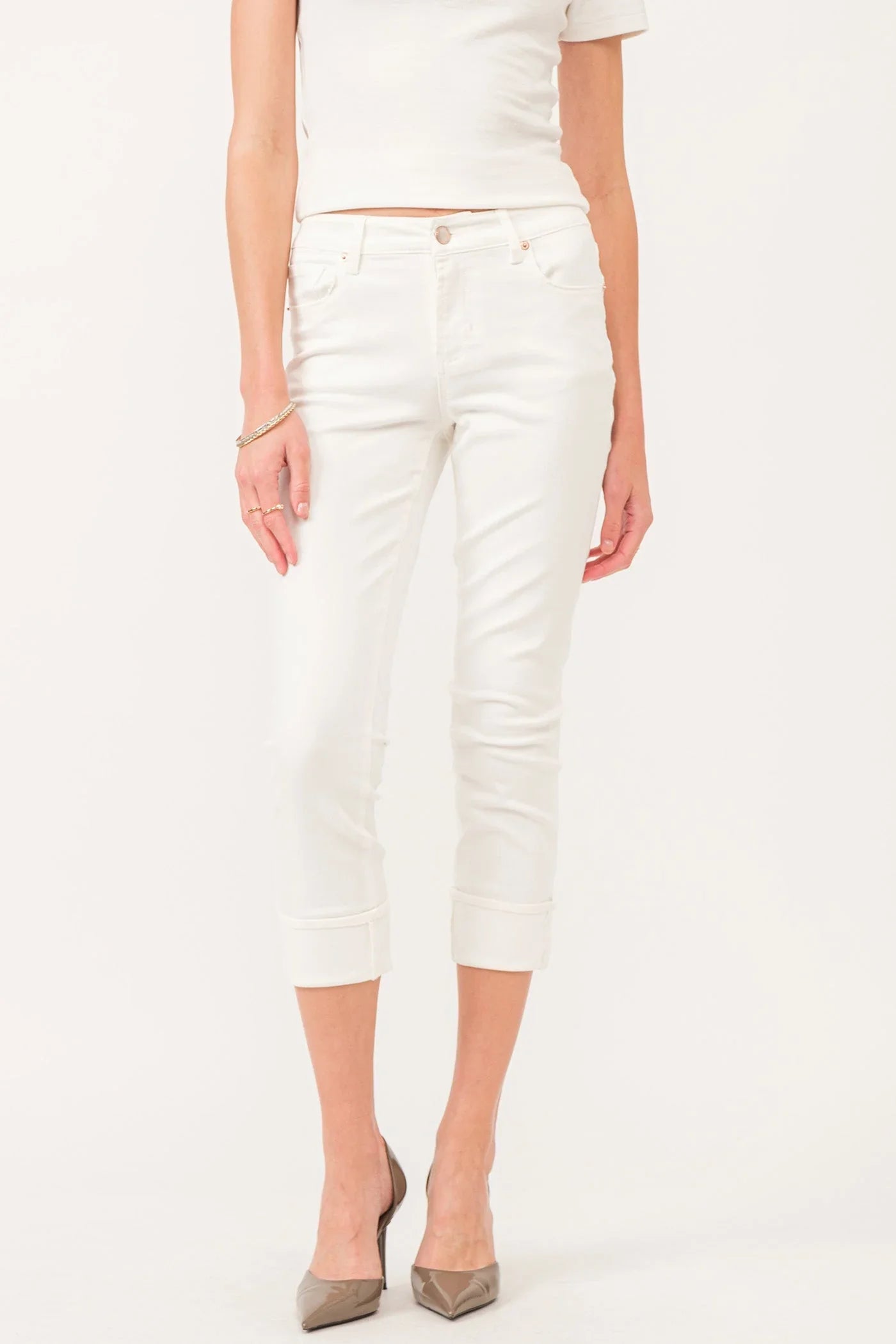 Blaire High Rise Cuffed Slim Straight Jeans