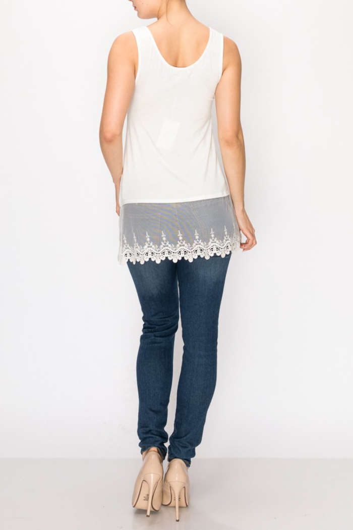 Tank Top With Lace Layer