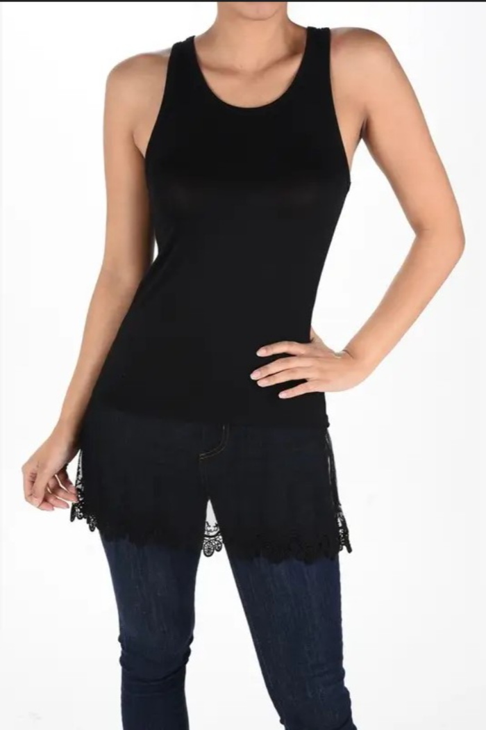 Tank Top With Lace Layer