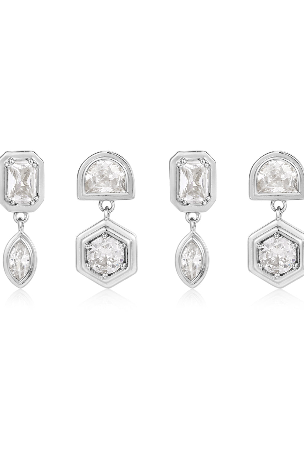 Stellar Bezel Studs Set - Silver