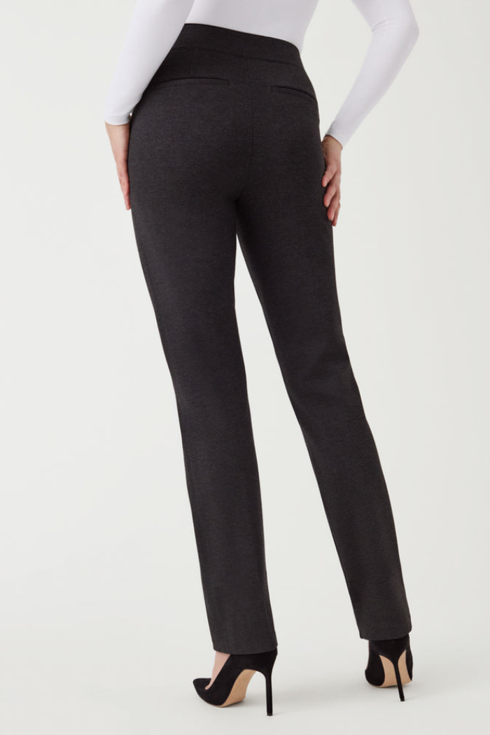The Perfect Pant Slim Straight- Charcoal Heather