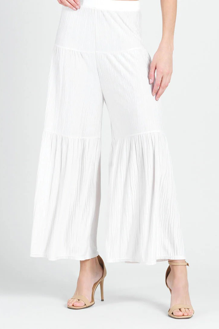 Ultra Soft Pleated Pull-On Tiered Skirtpants