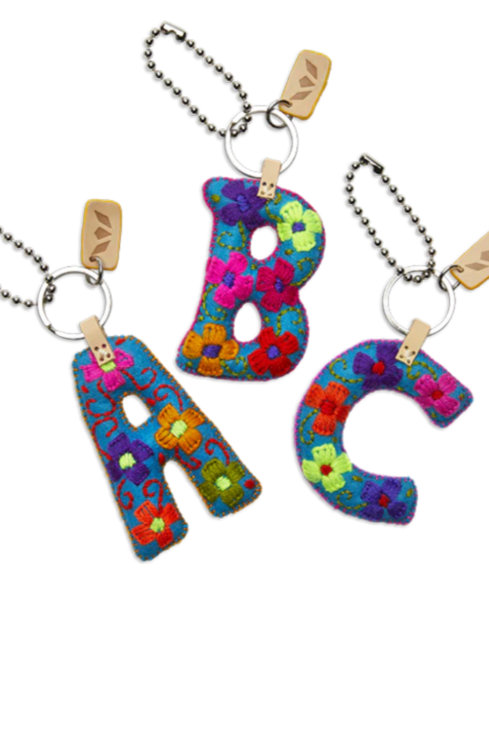 Turquoise Felt Letters Charms
