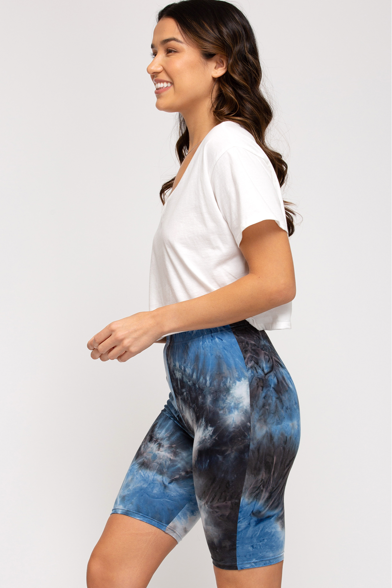 Tie Dyed Knit Biker Shorts
