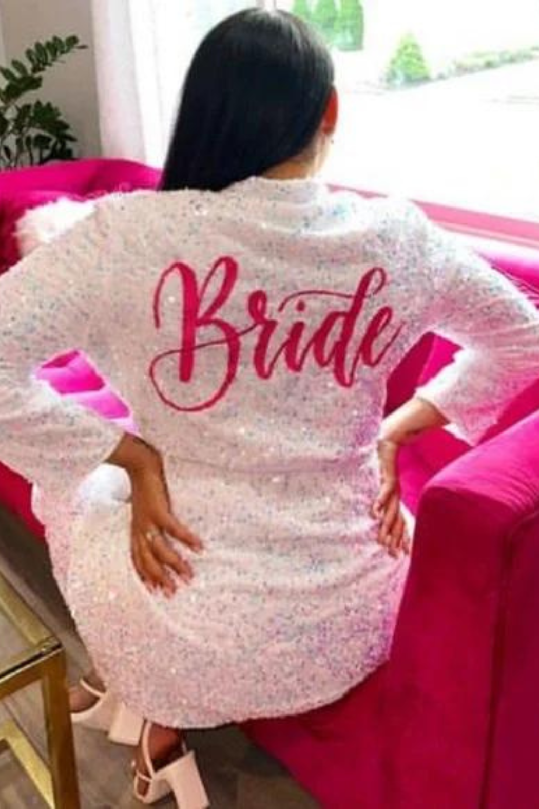 Sequin "Bride" Robe