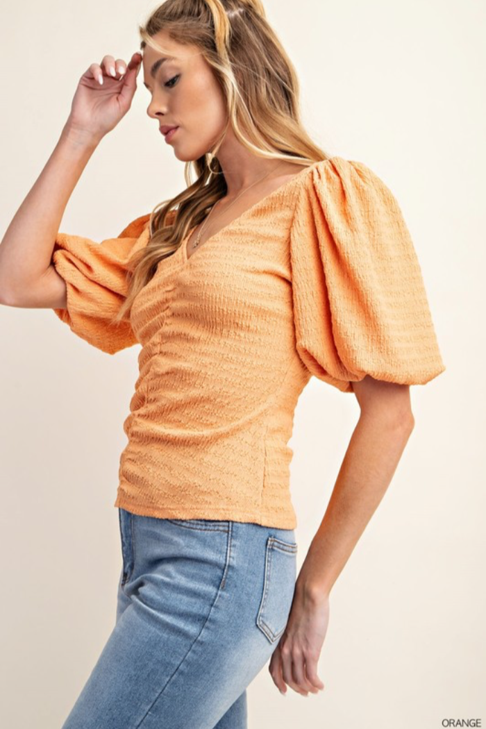 V Neck Short Sleeve Top