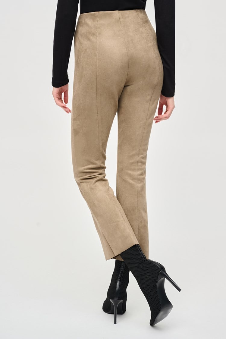 Scuba Suede Flared Pants-Java