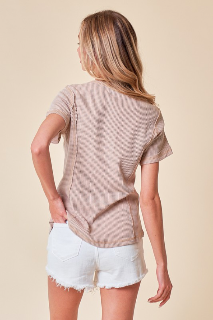 Snap Button Short Sleeve Shirt