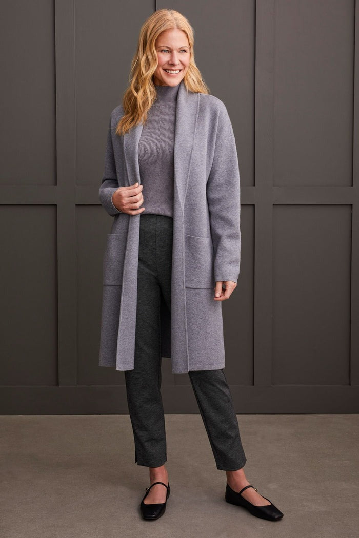 Open Coatigan with Patch Pockets