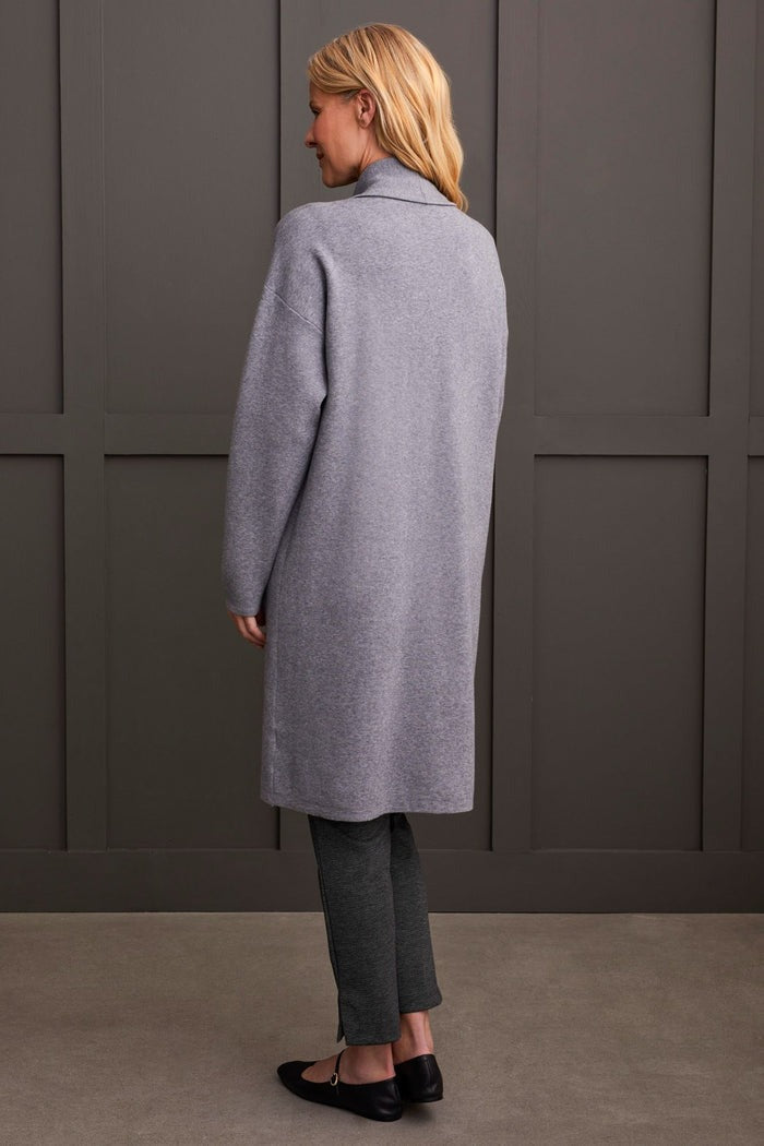 Open Coatigan with Patch Pockets