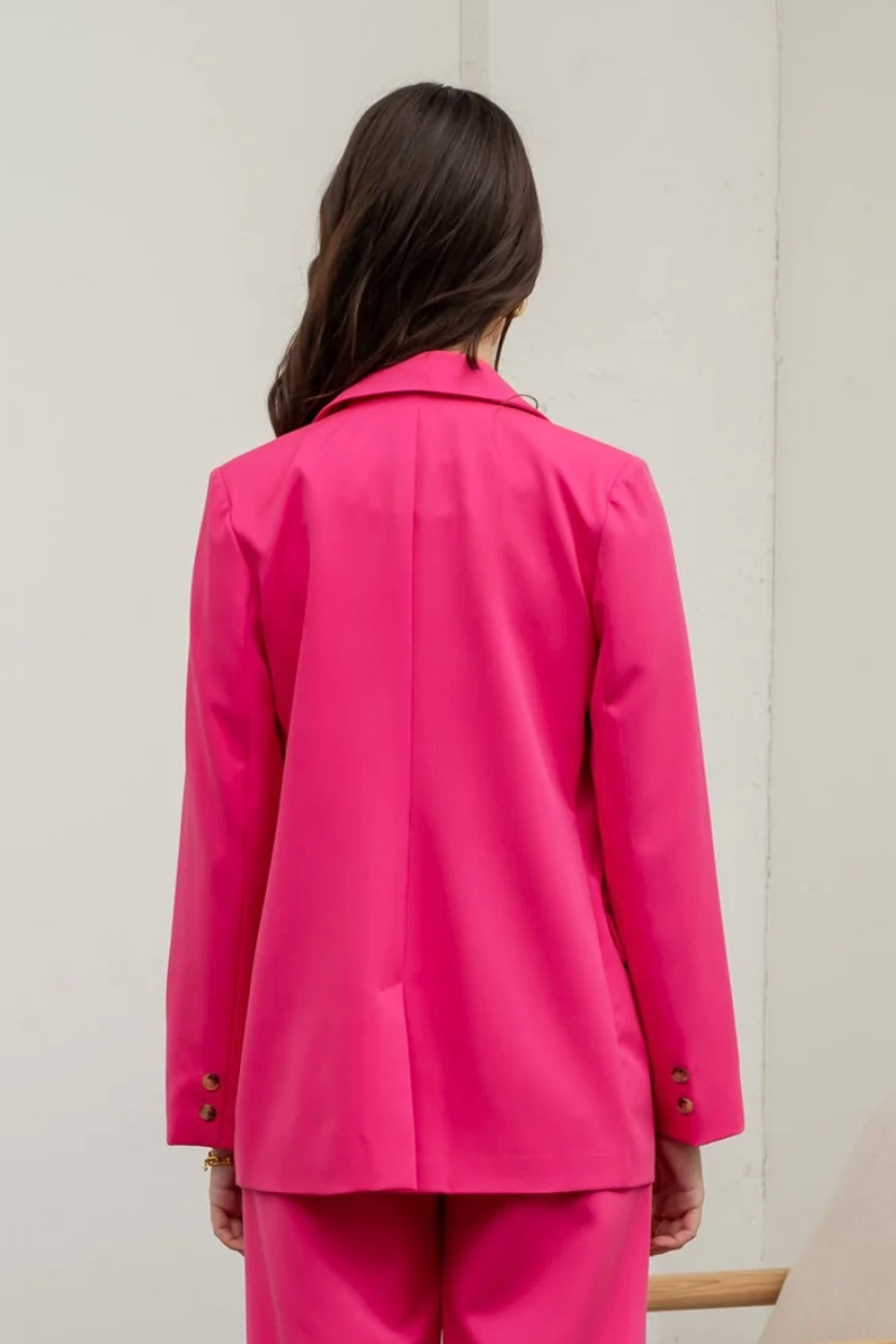 Solid Long Sleeve Blazer