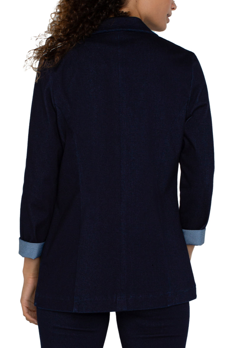 Boyfriend Blazer- Indigo Rinse