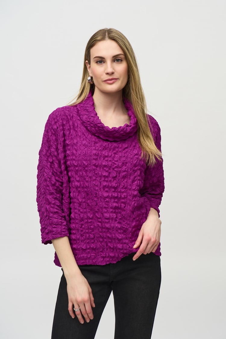 Woven Jacquard Boxy Top- Empress