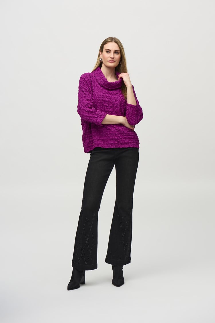 Woven Jacquard Boxy Top- Empress