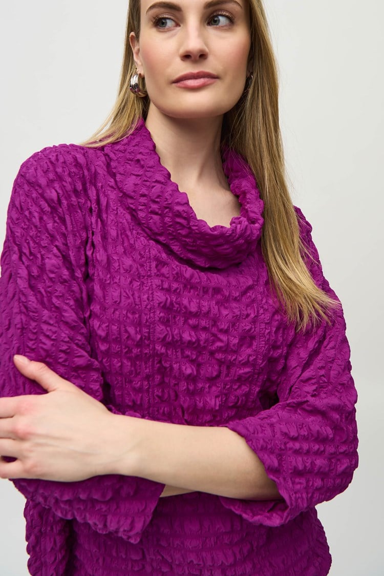 Woven Jacquard Boxy Top- Empress