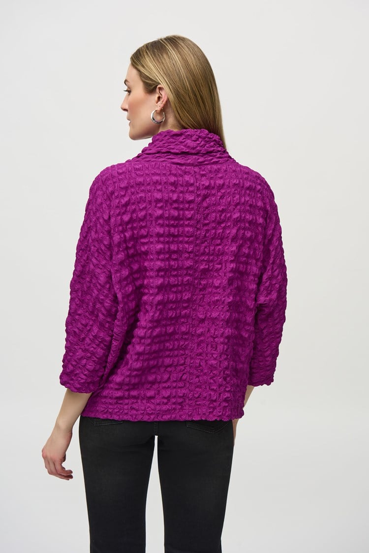 Woven Jacquard Boxy Top- Empress