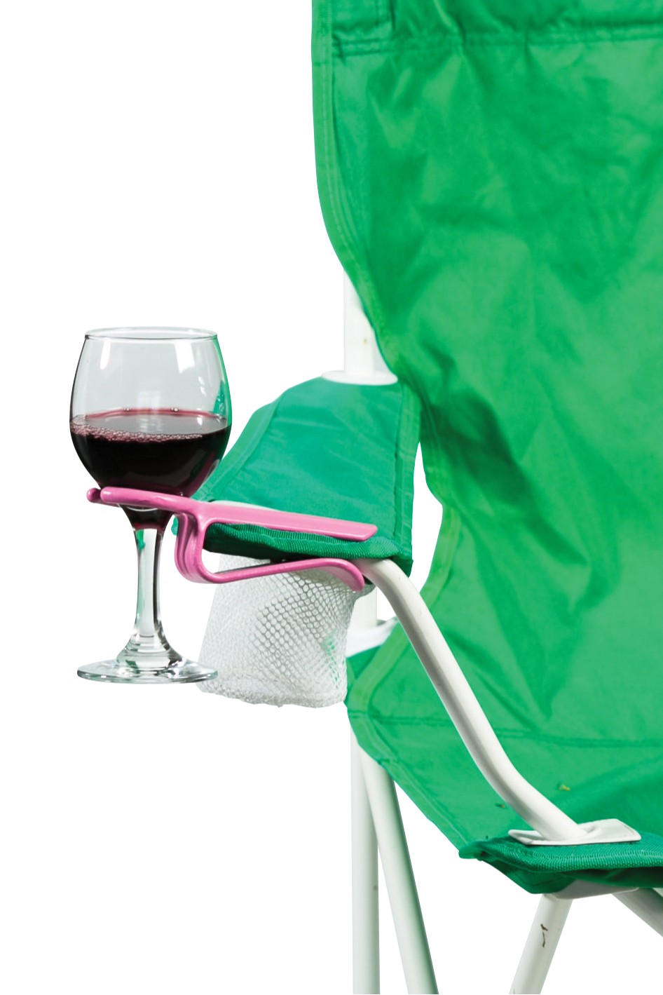 The Wine Hook - Wine Glass Holder for an outdoor chair