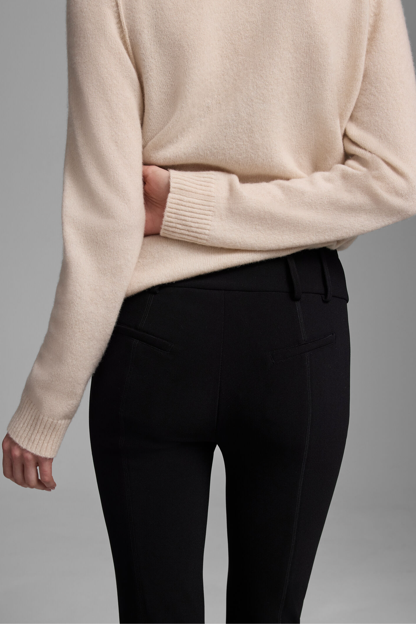 28" Knit Scuba Slim Pant - Caviar
