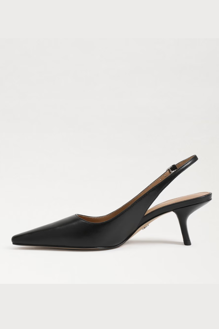 Bianka Slingback Pump - Black Leather