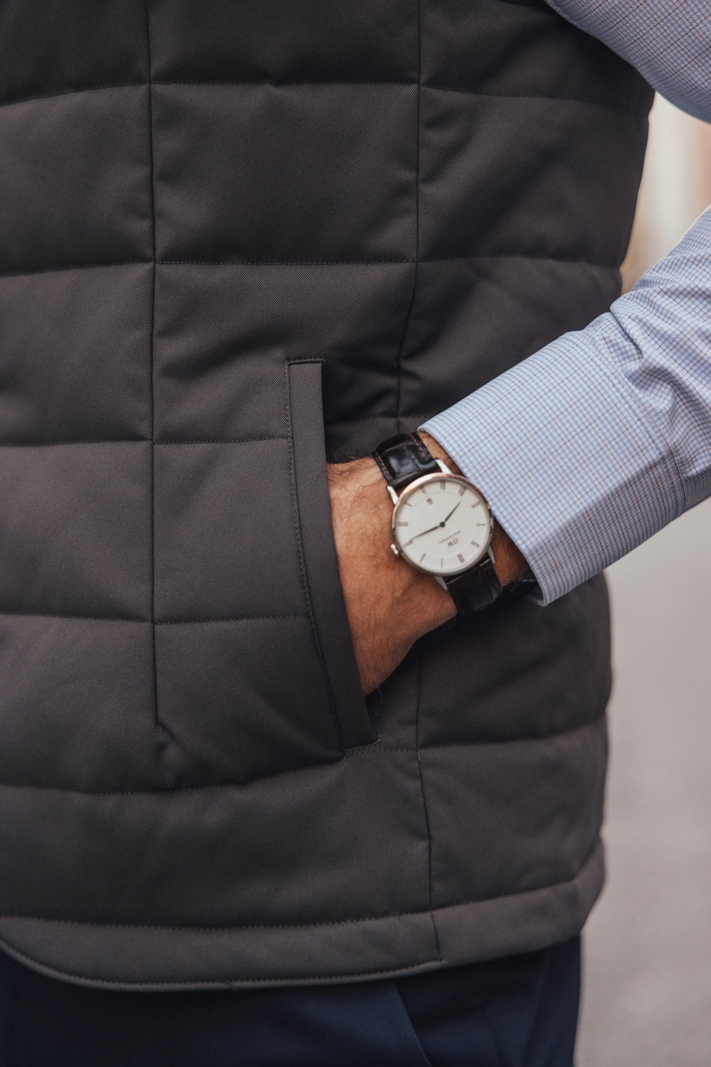 Aspen Vest - Pewter Solid