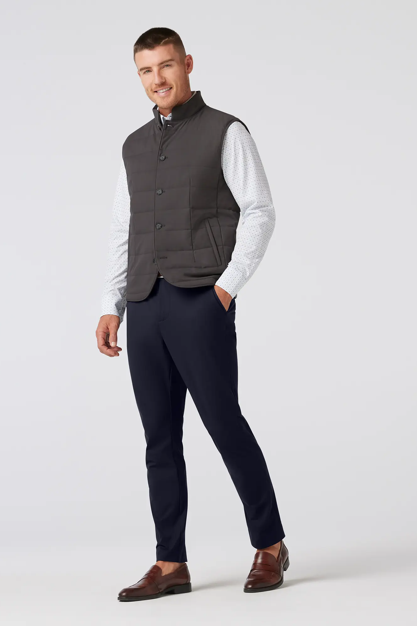 Aspen Vest - Pewter Solid