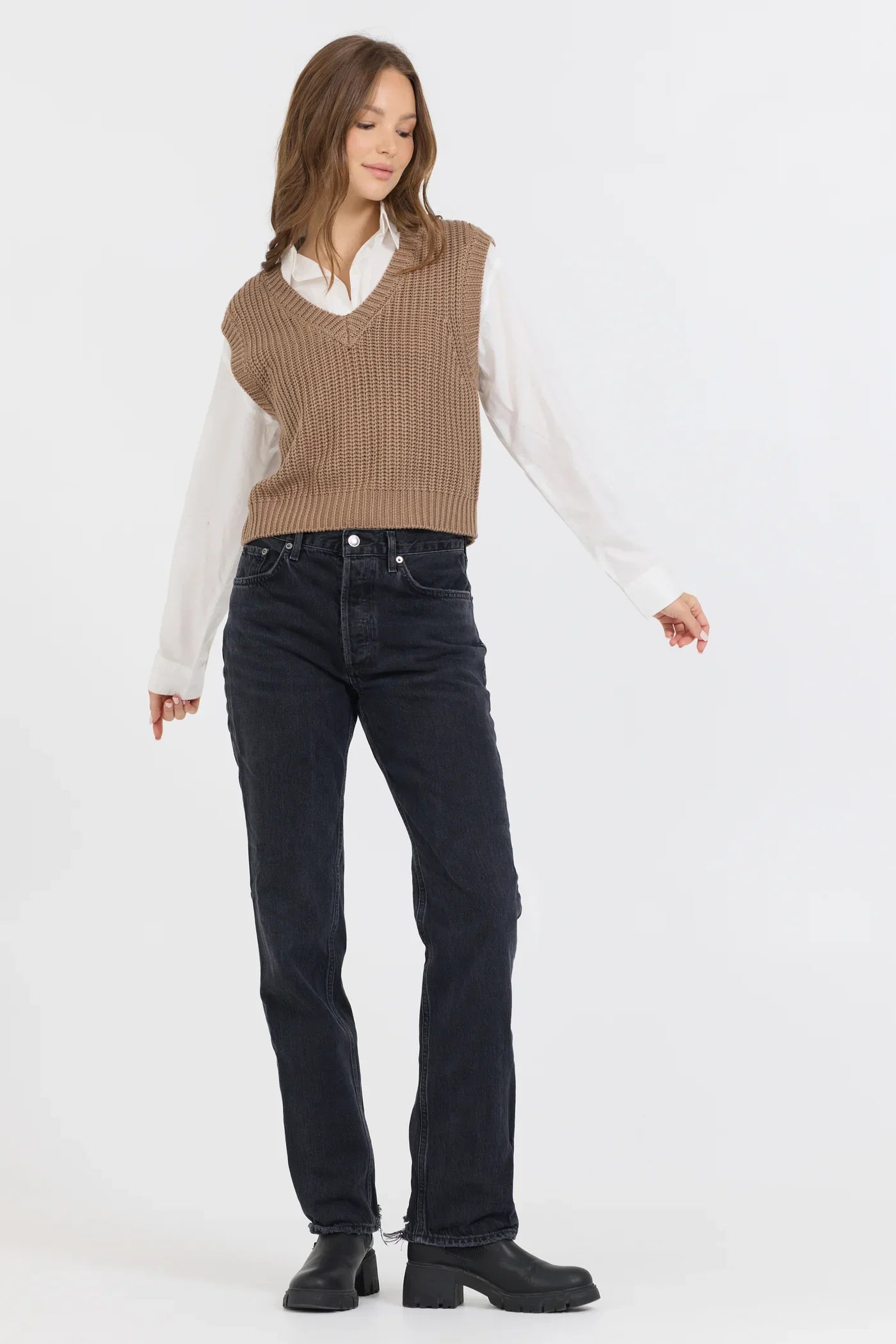 Two Fer Cropped Sweater