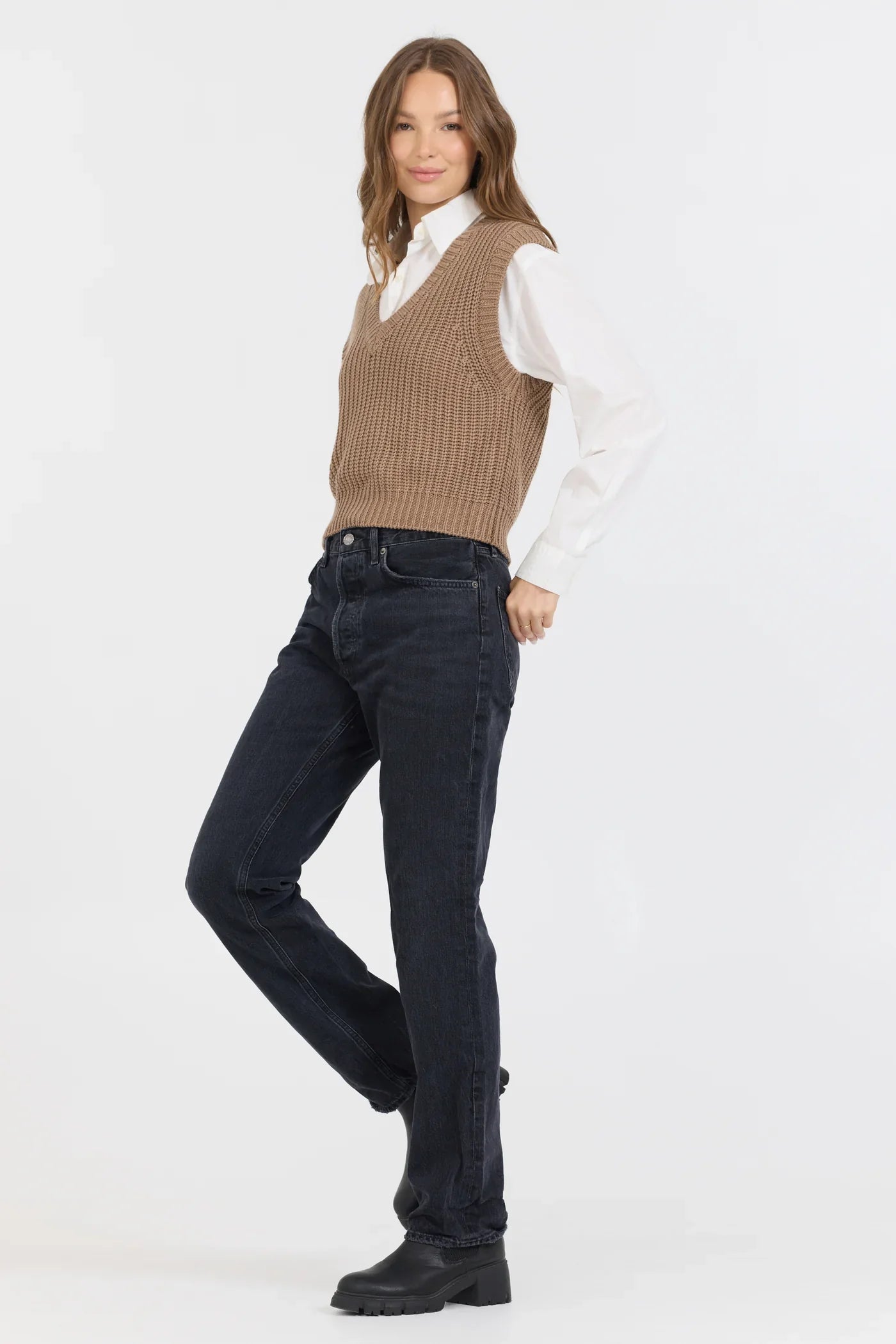 Two Fer Cropped Sweater