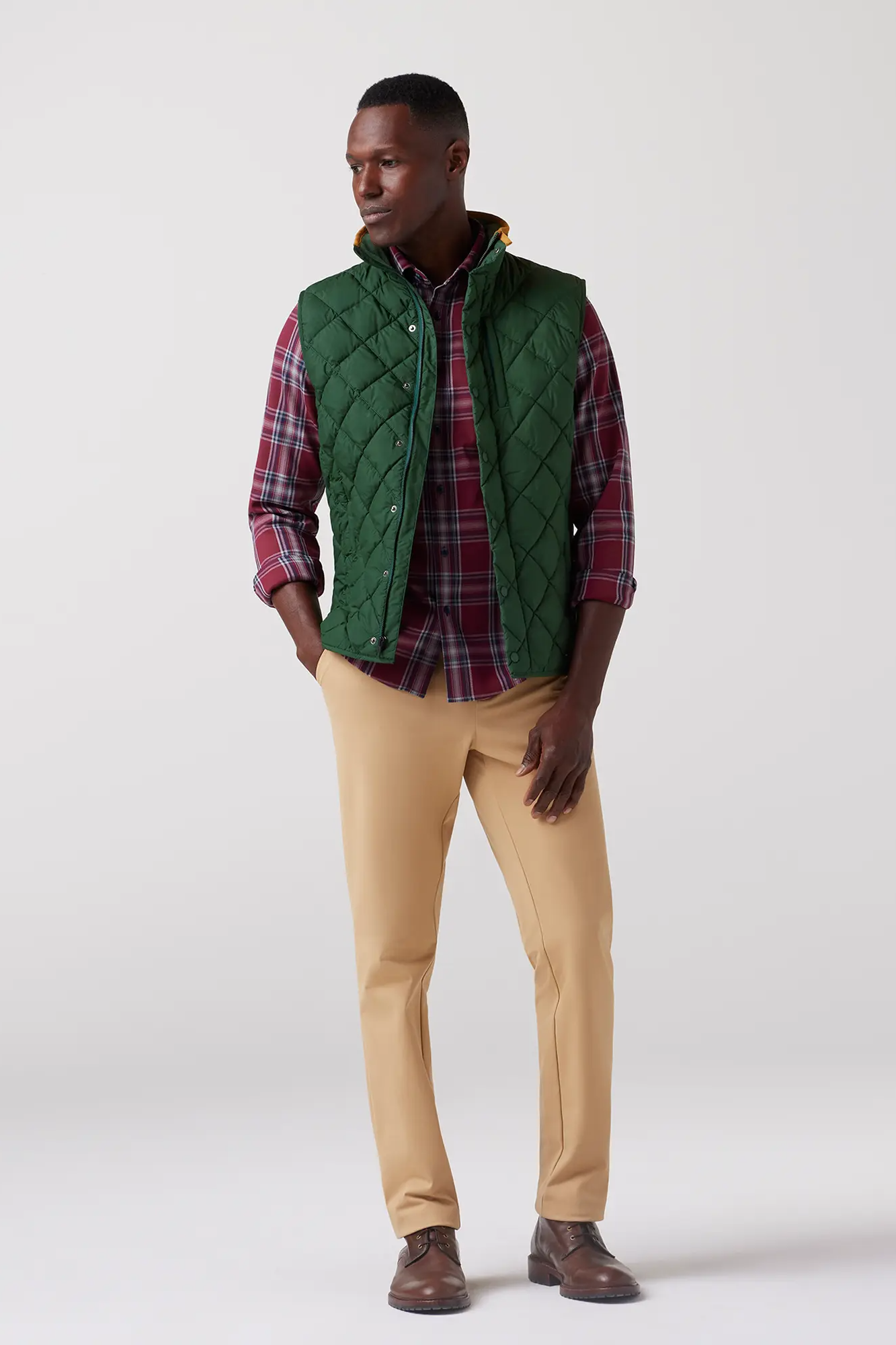 Belmot Vest - Spruce Solid