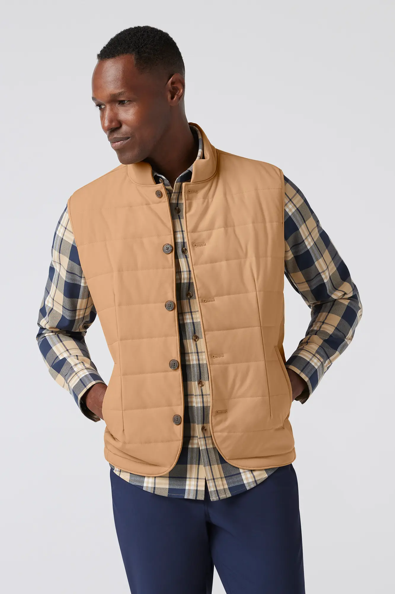 Aspen Vest - Beige Solid