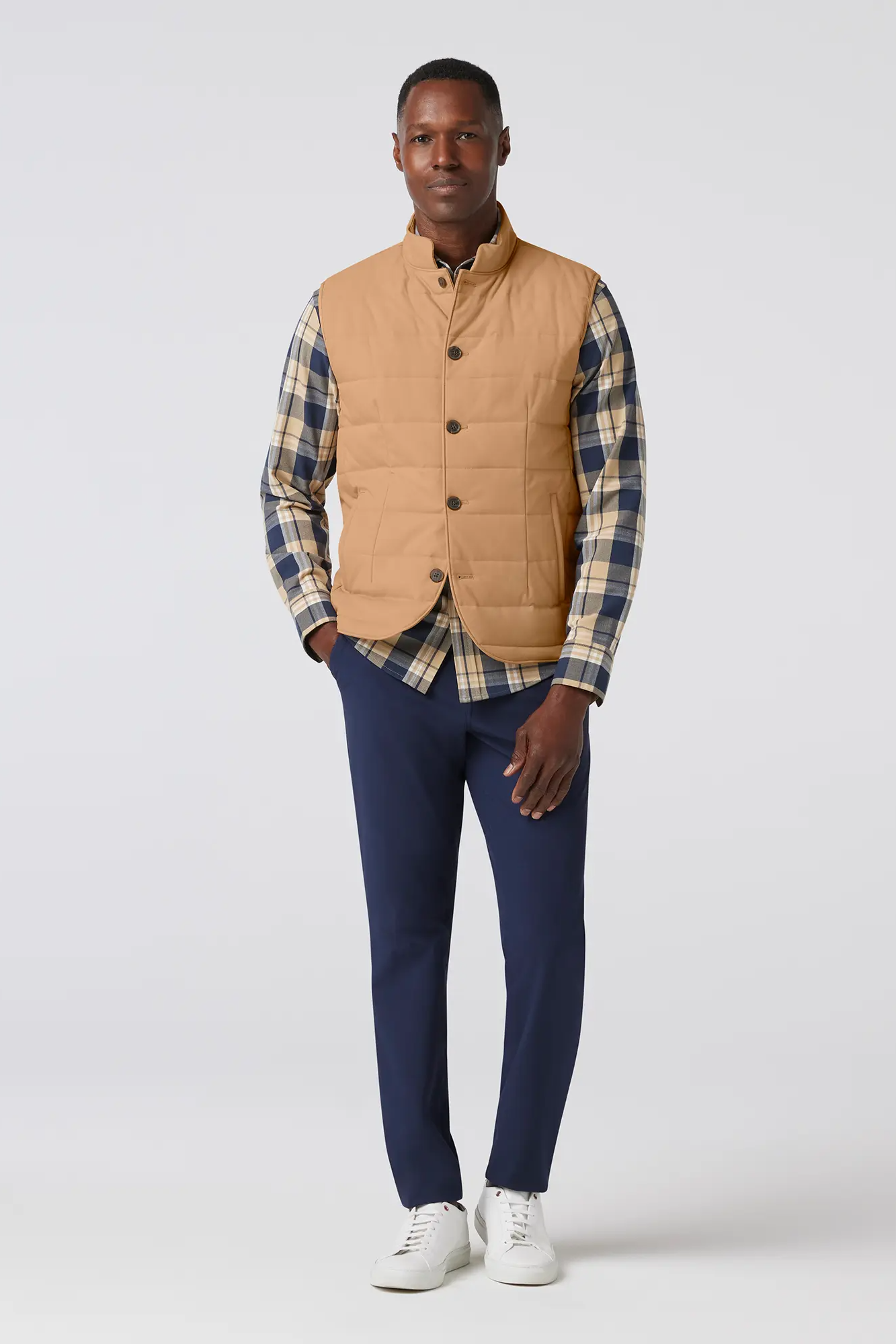 Aspen Vest - Beige Solid