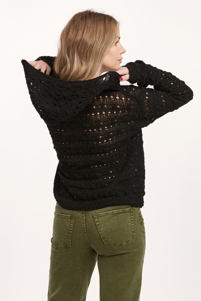 Olsen Pointelle Hoodie