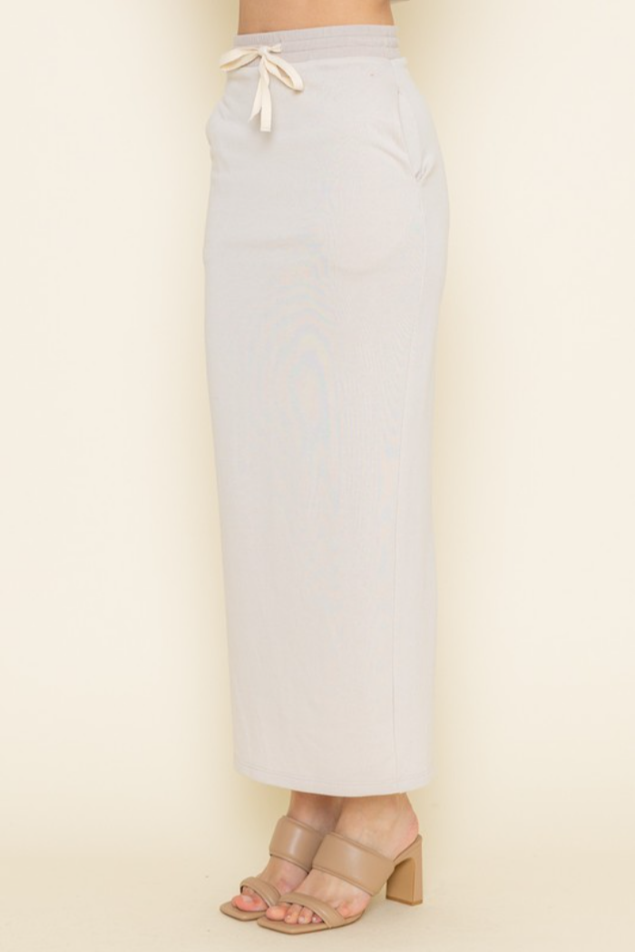 Tie Waist Maxi Skirt