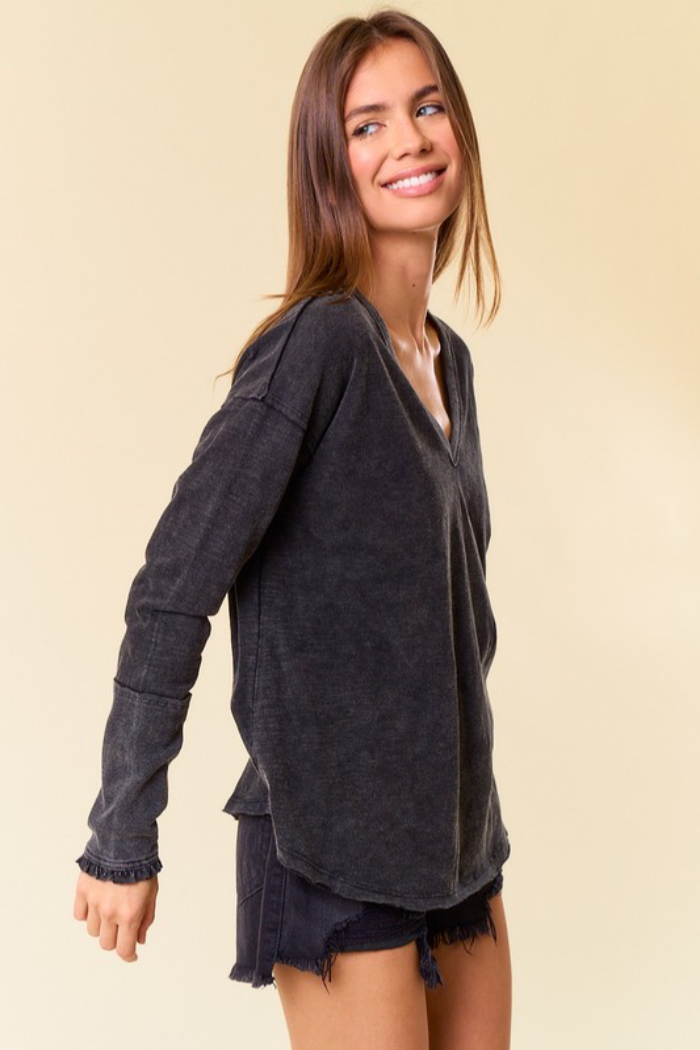 Vintage Washed VNeck Top