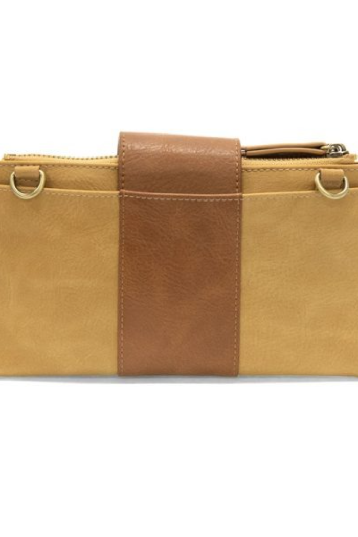 Camryn Colorblock Wallet Crossbody (Tan/Hazelnut)