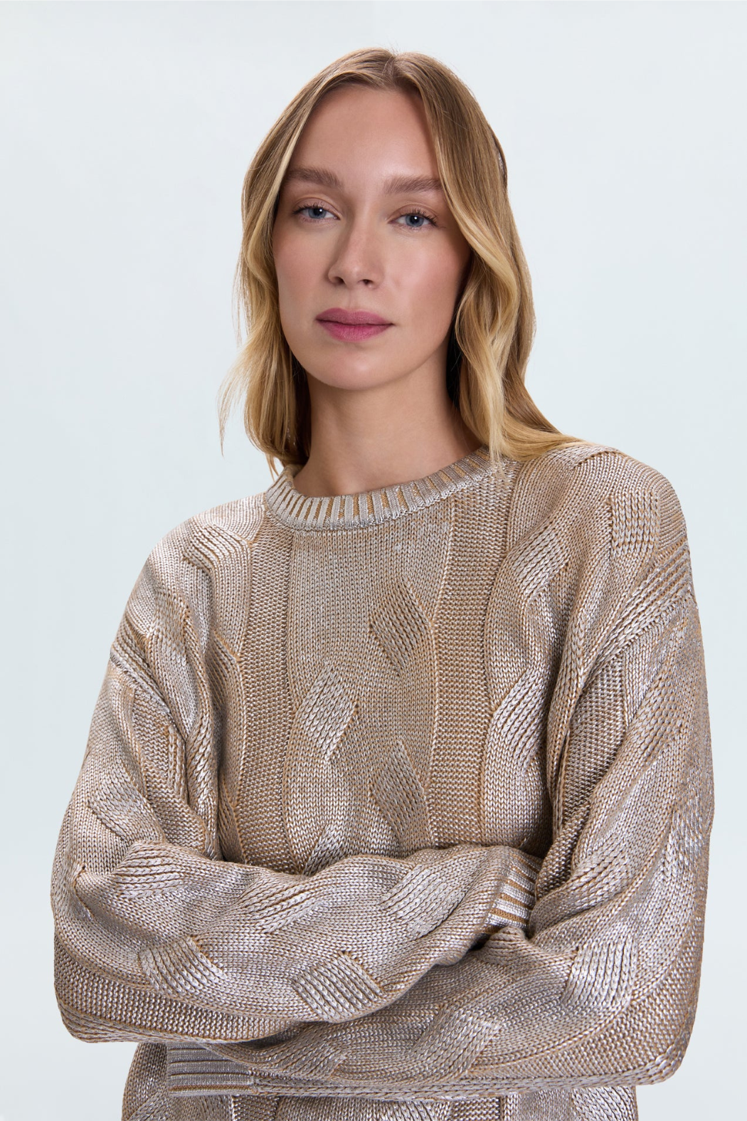 "Everly" Met Cable Sweater