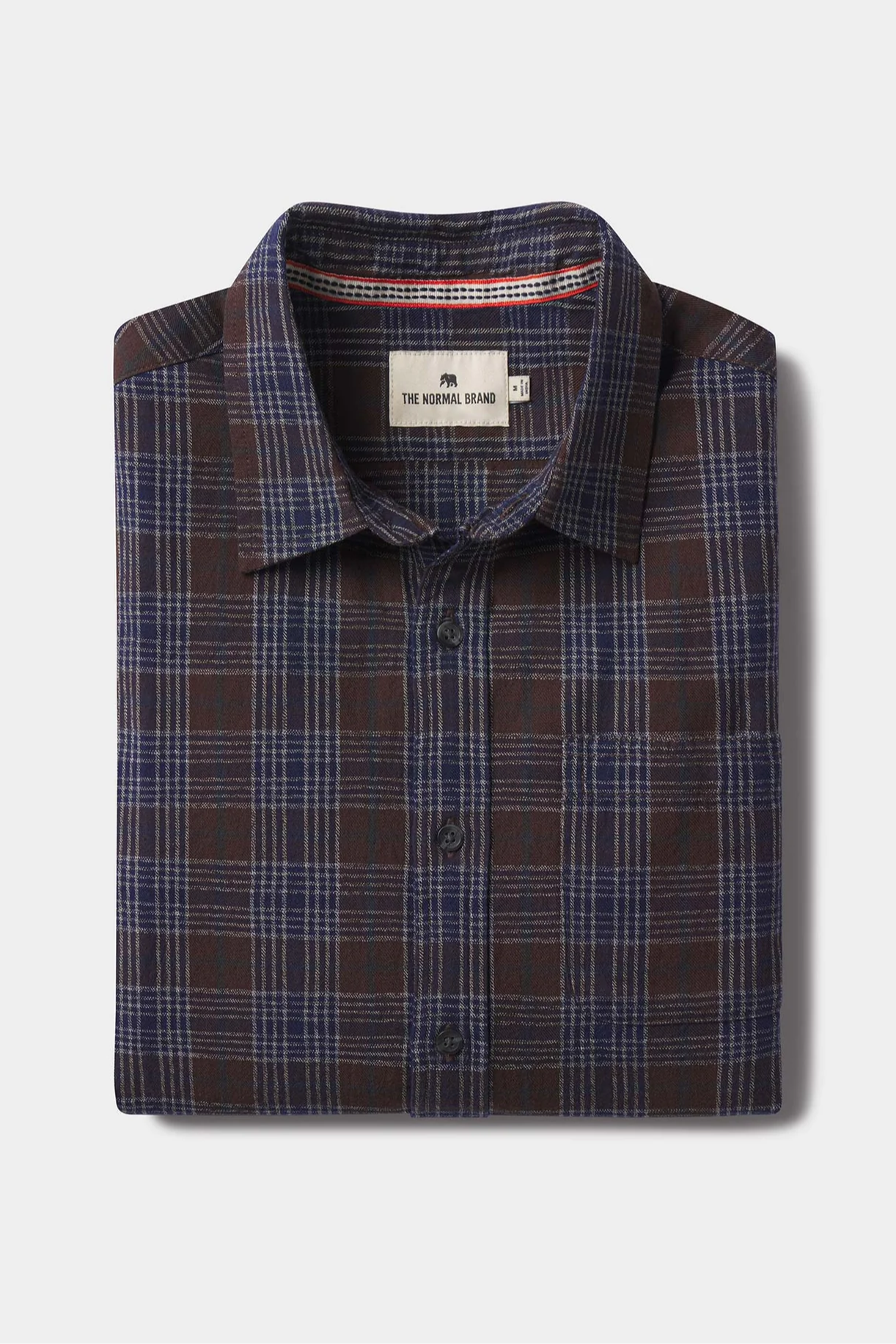 Nikko Button Up Shirt - Brown Plaid
